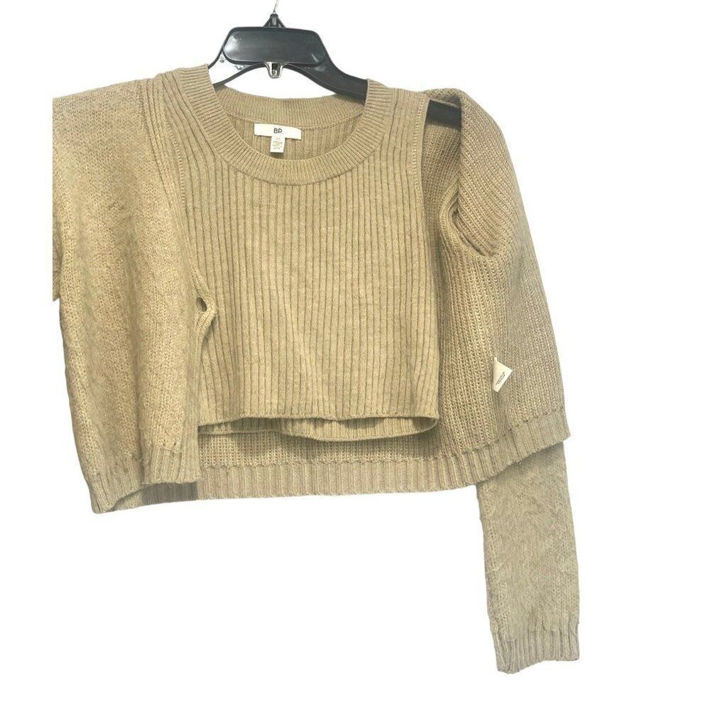 Bp Junior’s Tank/Cardigan Combo, Natural, Sz. XS